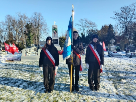 Udział pocztu sztandarowego w uroczystościach w Kruszwicy