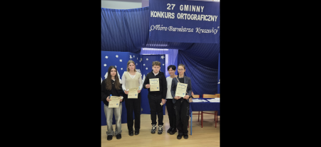 Sukces naszych uczniów w konkursie ortograficznym 