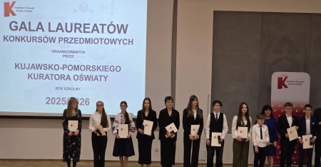 Uroczysta Gala Laureatów Konkursów Przedmiotowych Kujawsko-Pomorskiego Kuratora Oświaty 